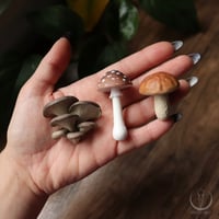 Image 2 of Mushroom necklace - browns