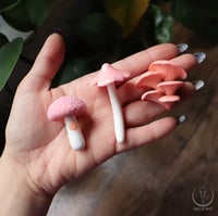 Image 2 of Mushroom necklace - pinks