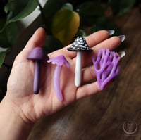 Image 2 of Mushroom necklace - purples
