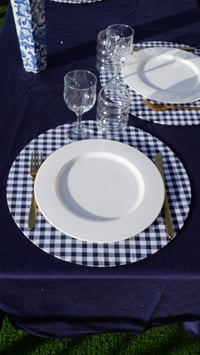 Image 2 of Set de table interchangeable  vichy bleu