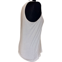 Image 5 of Vintage 1990s Stussy White Tank Top - Rydim for Jah Irie Feeling - Size Small