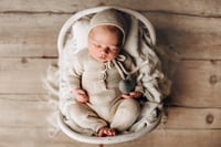 Image 10 of Ivy bed in white and natural brown color