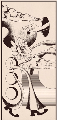 "Acid Flower" print