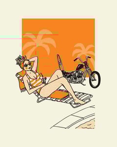 Image of "Poolside Palm Springer" print