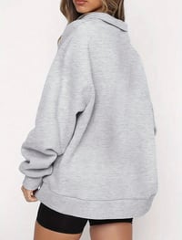 Image 2 of SKYNLYDRESS - Sweat-shirt décontracté en polaire à demi-fermeture