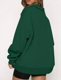 Image 4 of SKYNLYDRESS - Sweat-shirt décontracté en polaire à demi-fermeture