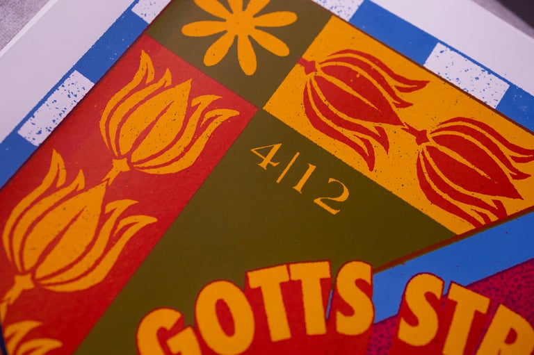 Gotts Street Park // Screenprinted Gig poster Image 3