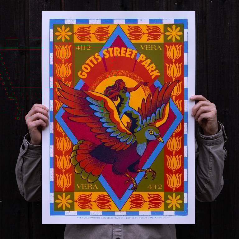 Gotts Street Park // Screenprinted Gig poster