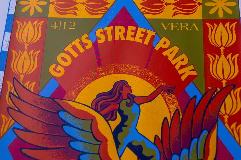 Gotts Street Park // Screenprinted Gig poster Image 2
