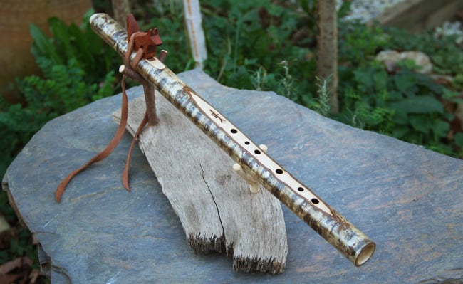 Aeolian Hazel Wolf Branch Flute in F# 432Hz