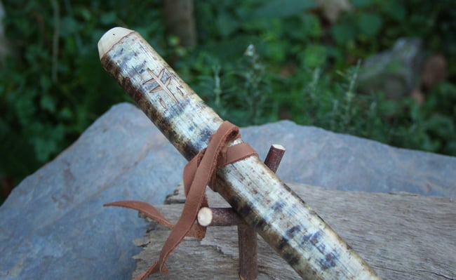 Aeolian Hazel Wolf Branch Flute in F# 432Hz