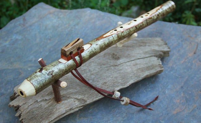 Hazel & Gorse Branch Flute in A 432Hz