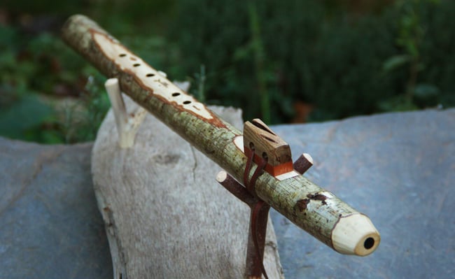 Hazel & Gorse Branch Flute in A 432Hz