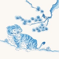 Image 2 of Tiger & Magpie China Plate