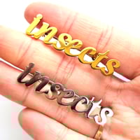 Image 3 of 'insects' Cursive Text Steel Brooch