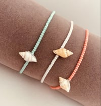 Image 1 of Salty Sands Bracelet in Coral, White and Mint