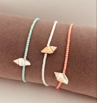 Image 2 of Salty Sands Bracelet in Coral, White and Mint