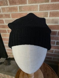 Image 3 of Pure Wool Upcycled Black Beanie L-XXL