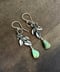Image of Large Stem and Leaf Turquoise Earrings