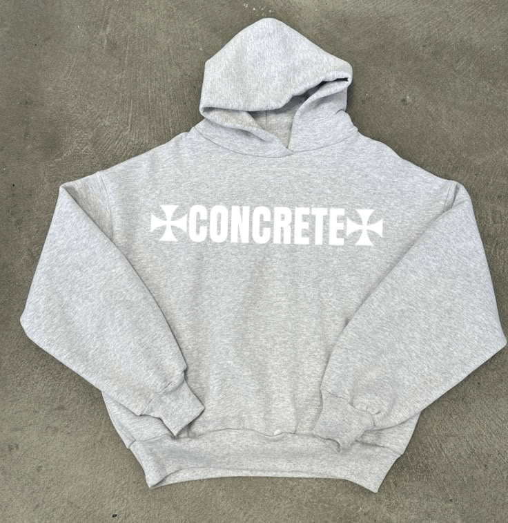 GREY STAPLE HOOD
