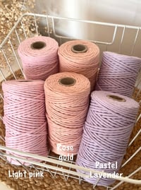 Image 3 of Twisted cotton macramé string 3mm 100m, 100% Cotton Cord