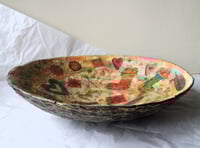 Image 6 of Christmas Paper Mache Bowl – Large Festive Decorative Dish | Handmade Holiday Home Decor