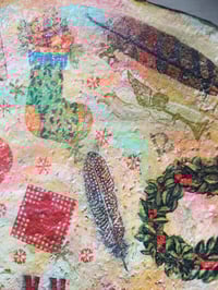 Image 8 of Christmas Paper Mache Bowl – Large Festive Decorative Dish | Handmade Holiday Home Decor