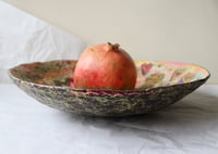 Image 4 of Christmas Paper Mache Bowl – Large Festive Decorative Dish | Handmade Holiday Home Decor