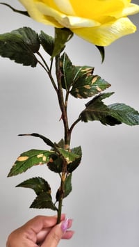 Image 3 of Handcrafted Paper Rose - Honeydew