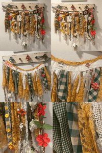 Image 5 of Upcycled Handmade Fairy Skirt Festival Skirt Festival Belt Crochet Floral Lace OOAK