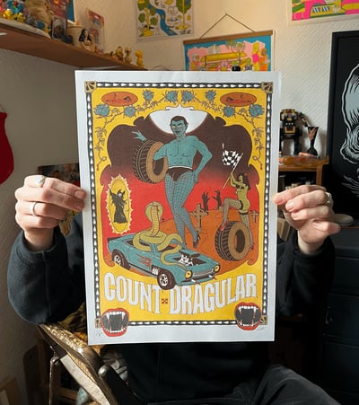 Image of ‘COUNT-DRAGULAR’ A3 RISO PRINT