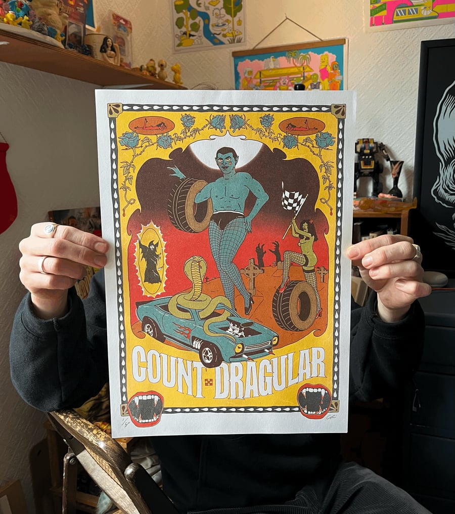 Image of ‘COUNT-DRAGULAR’ A3 RISO PRINT