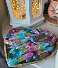 Image 5 of Rainbow sunset aura quartz point, Healing crystals