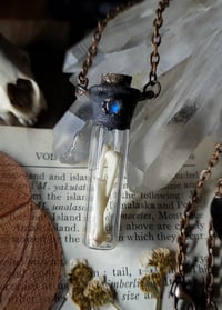 Image 1 of Glass Vial Bone Necklace