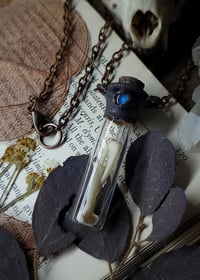 Image 2 of Glass Vial Bone Necklace