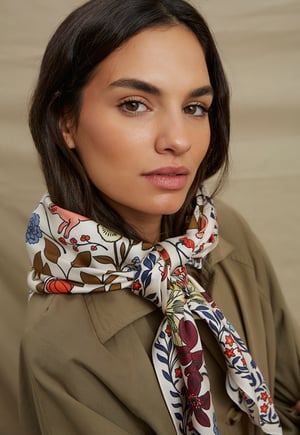 Image of PAÑUELO 100% SEDA - FOREST
