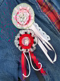 Image 3 of Robert Smith - The Cure Rosette Ribbon Award Button/Pin/Magnet/Wall Hang