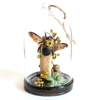 Image 1 of Golden Carpenter Bee Mini Woodland Hanging Dome