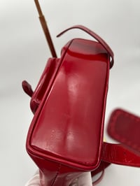 Image 17 of Gucci Bamboo Red Patent Leather Backpack Small