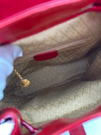 Image 20 of Gucci Bamboo Red Patent Leather Backpack Small