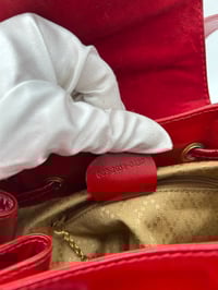 Image 22 of Gucci Bamboo Red Patent Leather Backpack Small