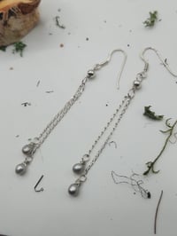 Image 1 of Twin drop Pearl earrings