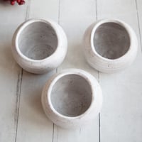 Image 7 of Salt Cellar in Matte White Speckled Stoneware, Handcrafted Salt Pig, Made in USA