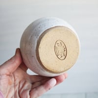 Image 9 of Salt Cellar in Matte White Speckled Stoneware, Handcrafted Salt Pig, Made in USA