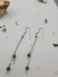 Image 1 of Twin drop Turquoise Whisper earrings