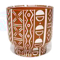 Image 2 of Bogolanfini Print Terra Cotta Plant Pot