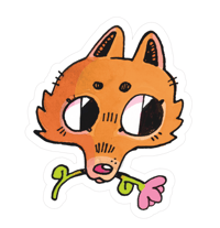 Lil' Flower Fox Waterproof Vinyl Sticker (Pre-Order)