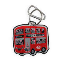 Image 1 of London Bus of Rats Embroidered Keychain
