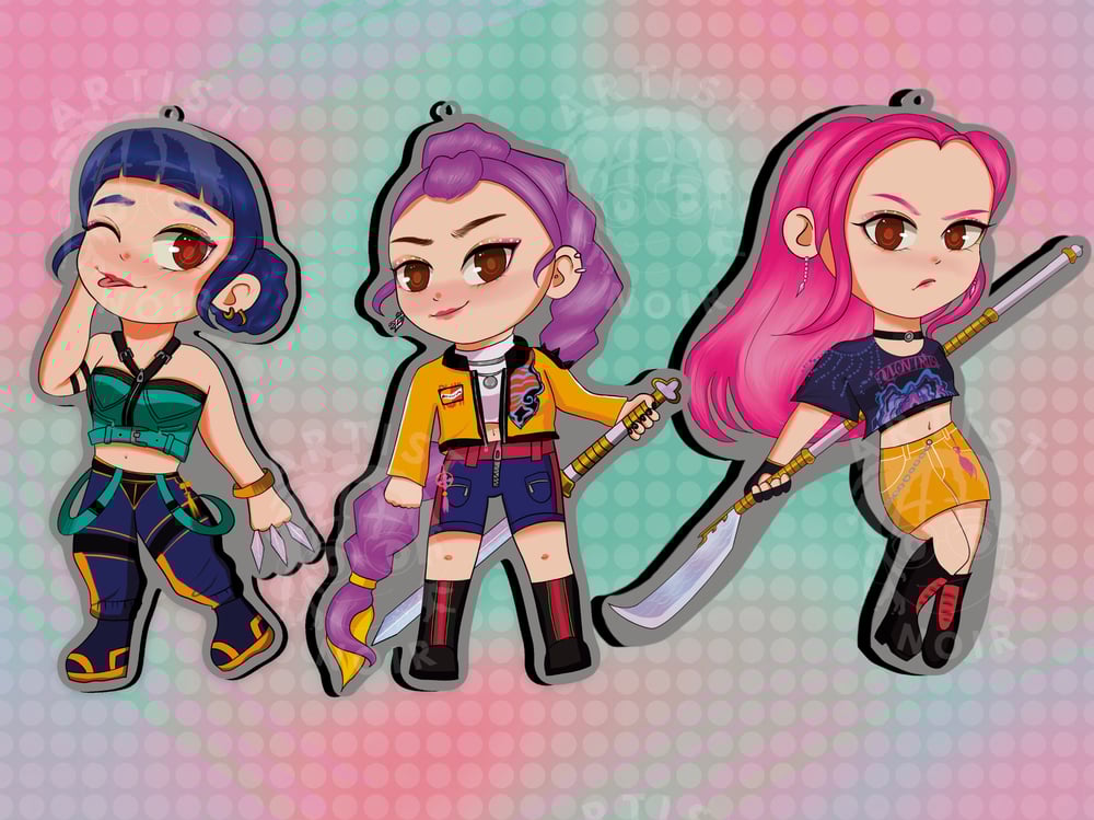 Image of Huntrix keychains 