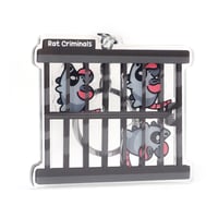 Image 2 of  Rat Criminals  Shaker Acrylic Keychain 3"